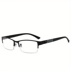 Half Frame Men's Business Metal Reading Glasses