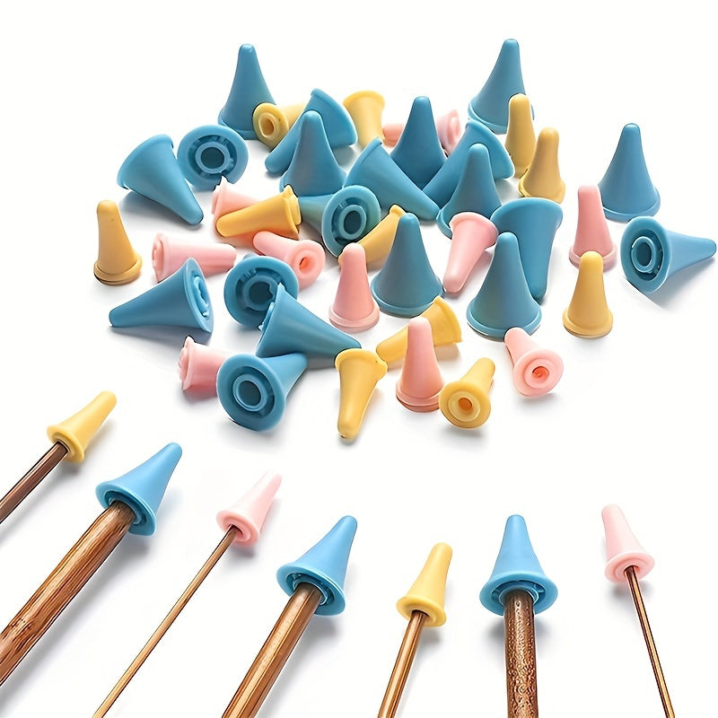 6pcs Knitting Needle Point Protectors Set with Plastic Box