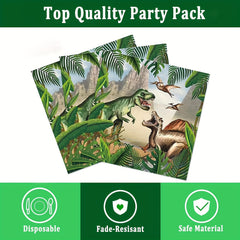 Dinosaur Birthday Party Supplies - Plates, Napkins, Forks