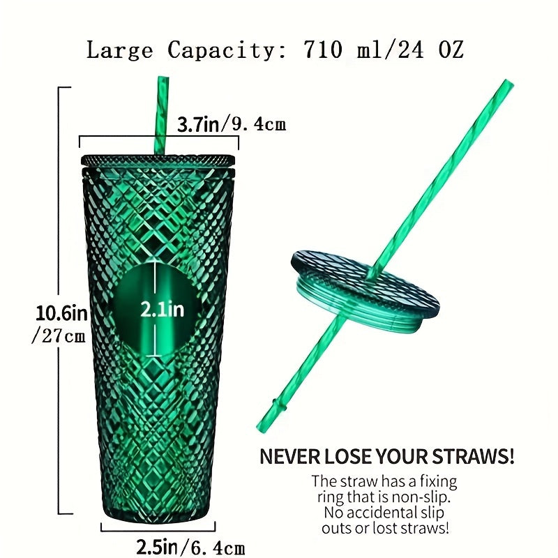 BPA-Free Tumbler Cup Sports Water Bottle with Straw