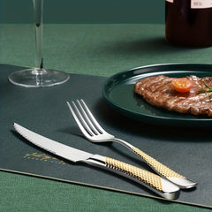 24pcs Stainless Steel Star Cutlery Set for Hotel and Restaurant Use