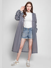 Waterproof Unisex Rain Poncho with Hood for Adults - Reusable