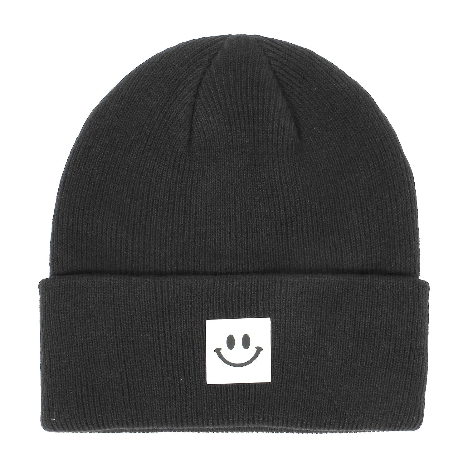 Toddler Beanie Knit Hat Smile Face Graphic Winter Warm Cap