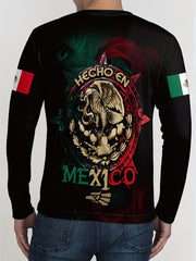 Mex Eagle Pattern Men's 2 Pc Outfits Long Sleeve T-shirt & Sweatpants Set