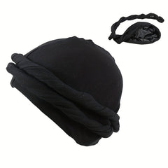 Hip Hop Braid Turban Cap Unisex Beanie Skull Cap Lightweight Head Wrap Bandana