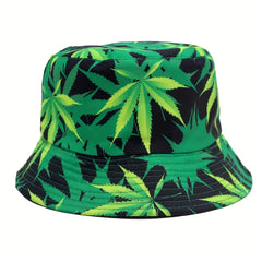 Maple Leaf Print Fisherman Hat Sunshade Sunscreen Basin Hat