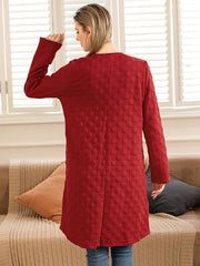 Casual Long Raglan Sleeve Coat Loose Outerwear