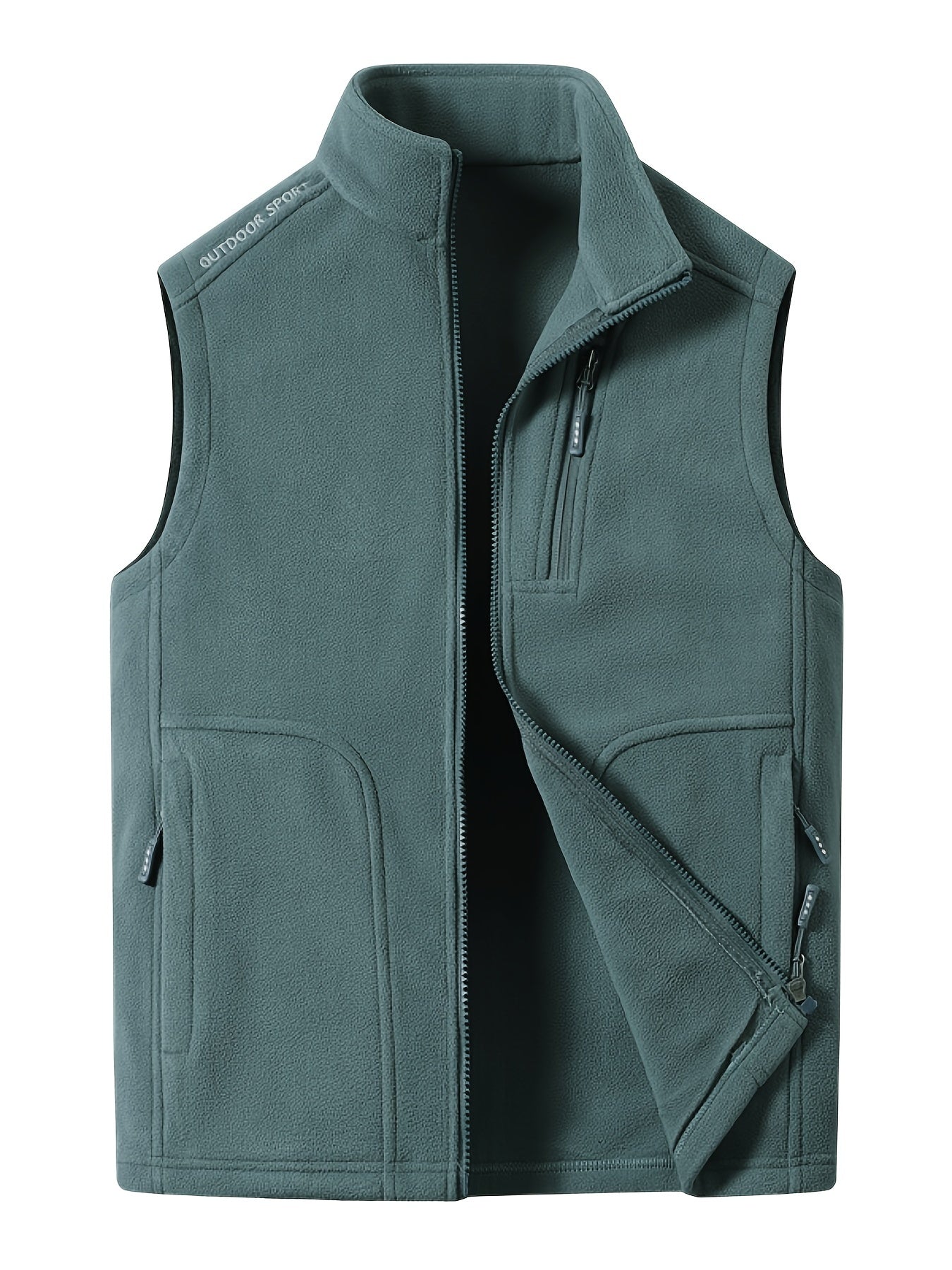 Men's High Collar Fleece Vest - Stay Warm and Stylish