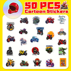 50pcs Motorcycle Club Stickers Waterproof Stickers For Kids Teens Adults