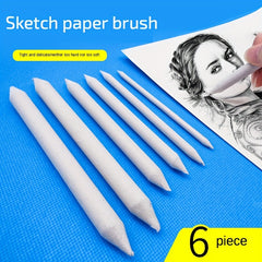 6pcs Blending Smudge Stump Stick Charcoal Sketching Tool