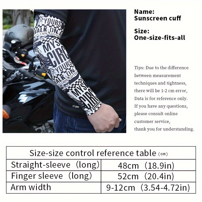 Summer Sunscreen Sleeves Long Tattoo Arm Guard Flower Pattern Sleeves