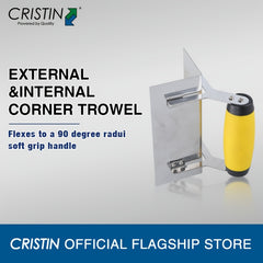 1pc Corner Trowel Flexes to 90 Degree Radius Soft Grip Handle