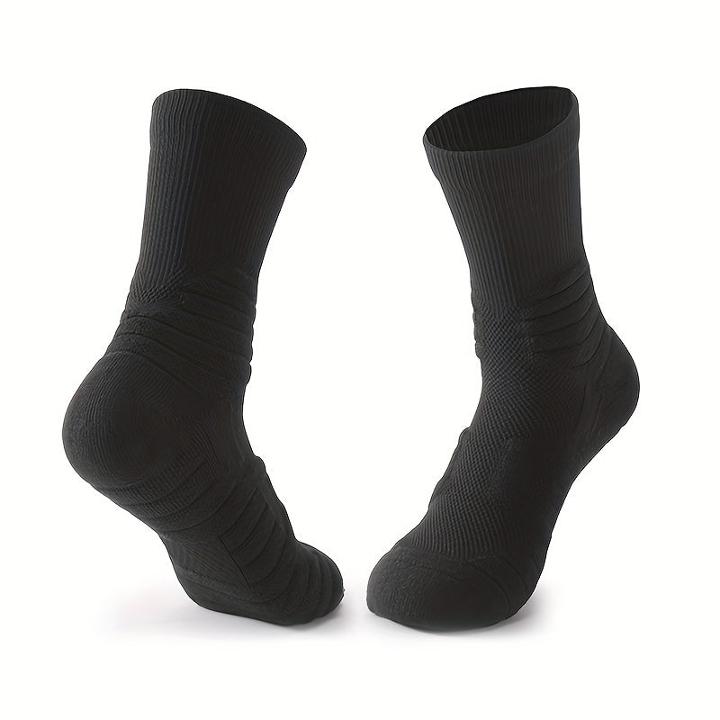 Men's Cotton Compression Socks Sports Crew Anti-slip Breathable