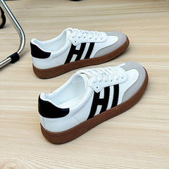 Women's Lace Up Flat Sneakers Lightweight Comfort Low Top Shoes