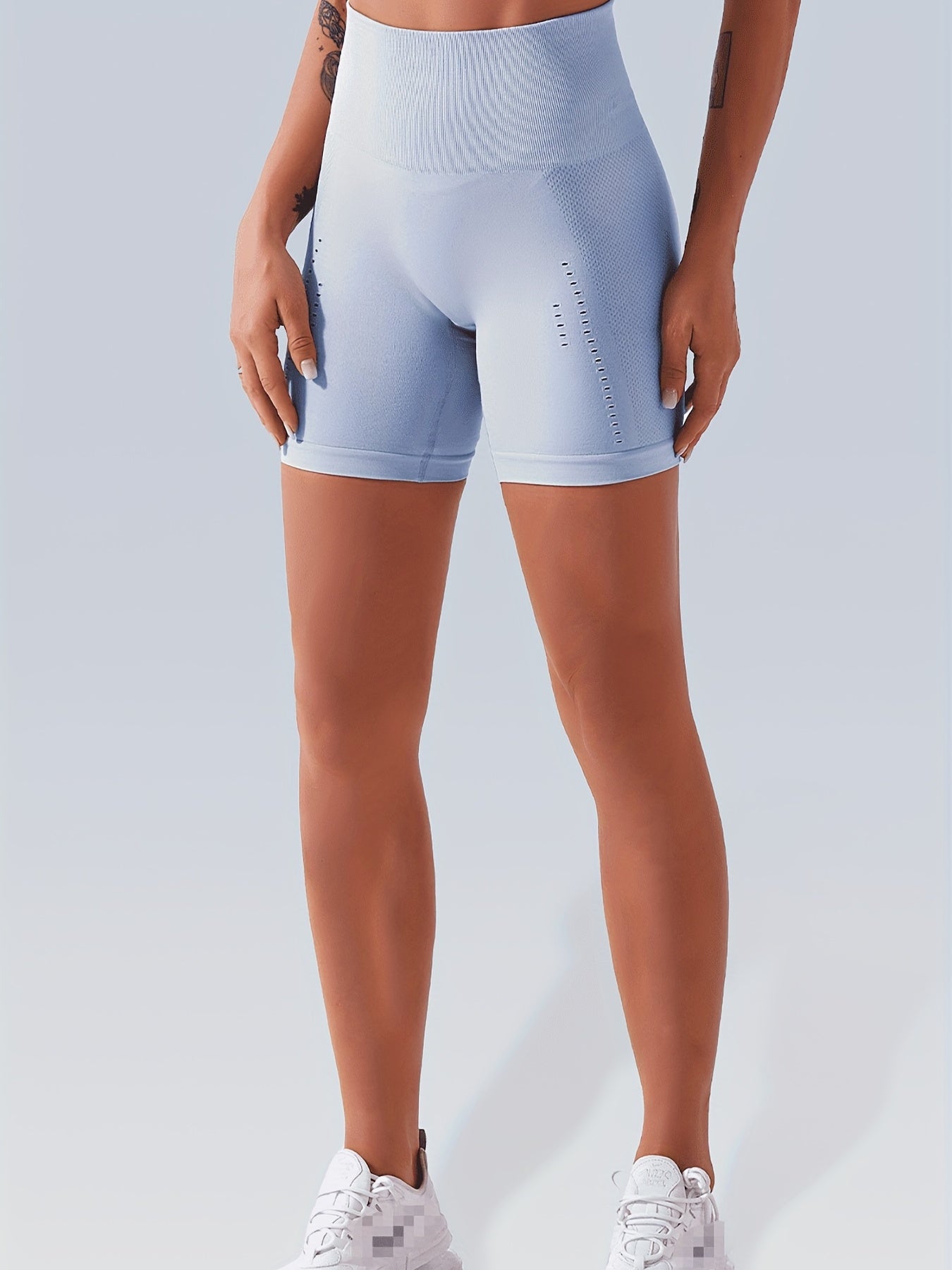 High Waist Yoga Shorts for Women Hip Lifting Elastic Fitness Sports Shorts