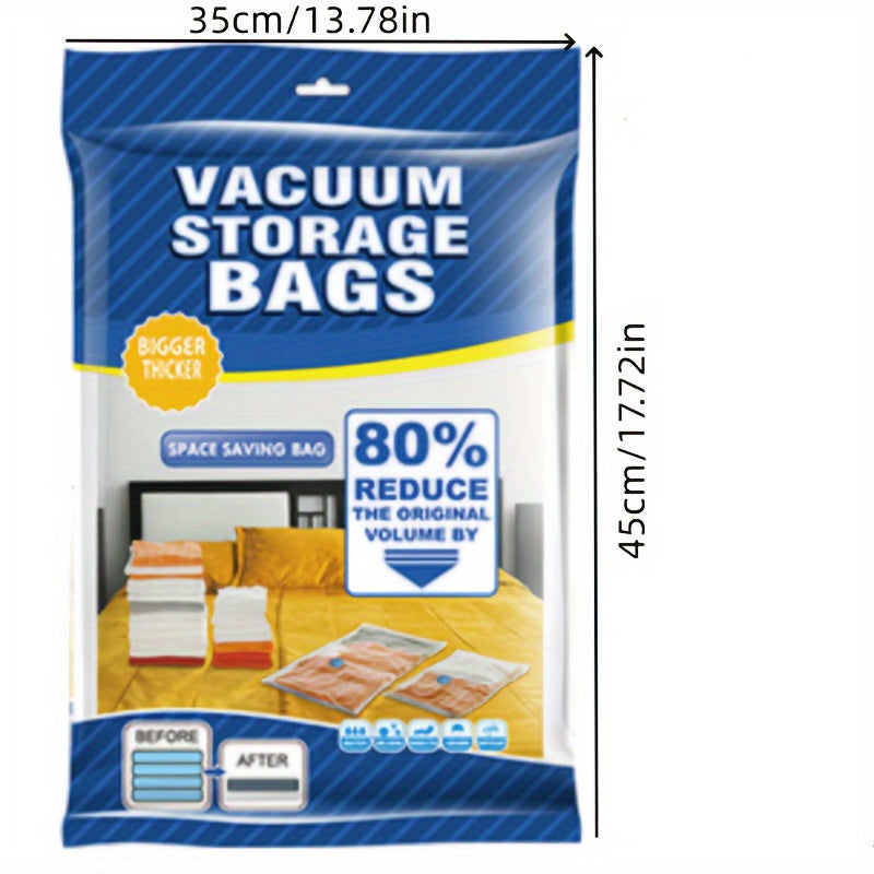 5pcs Vacuum Storage Bag for Down Jacket Quilted Travel Clothing Organizer