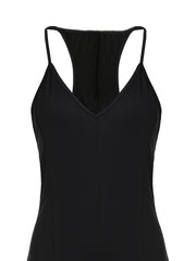 Sexy V Neck Slim Fit Cami Jumpsuit With Pockets