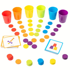 Baby Sensory Stacking Cups Toy & Shape Sorting Learning Game
