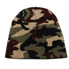 Camouflage Knitted Hat Men Beanie Women Winter Hats For Men Bonnet Knit Caps