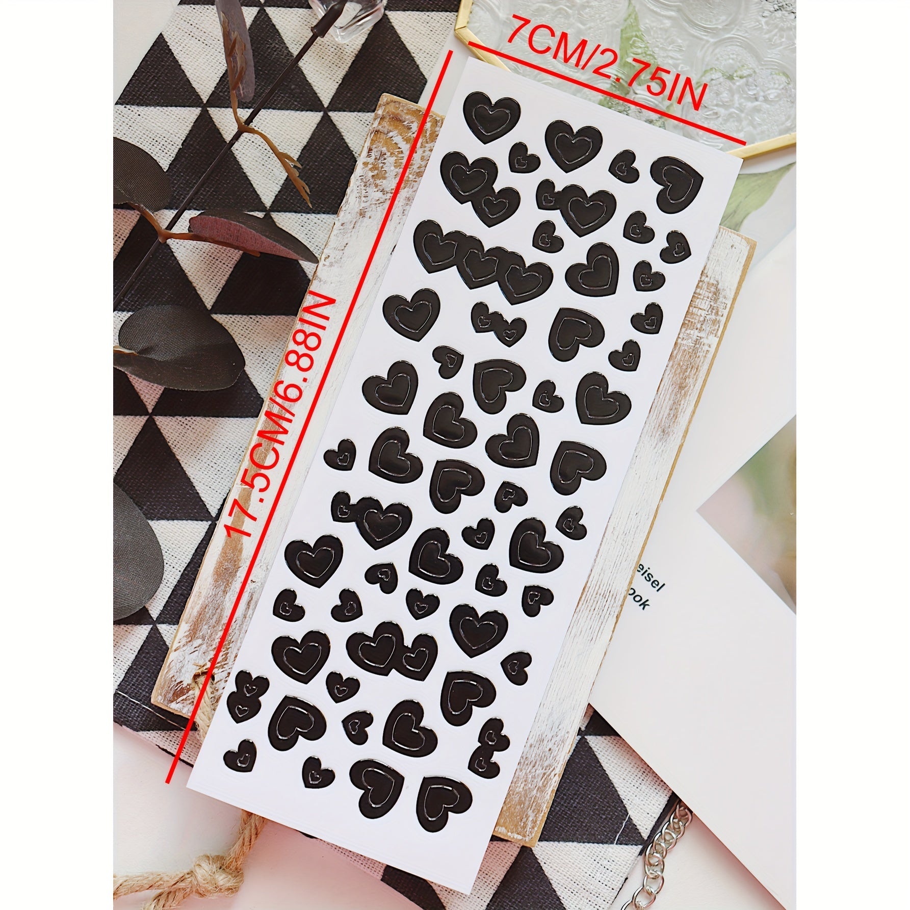 3pcs Silver Minimalist Decorative Heart Butterfly Letter Star Stickers