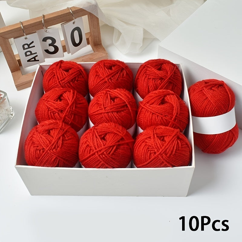 10pcs 4 Strand Soft Comfortable Yarn for Crocheting & Knitting 50g/pc