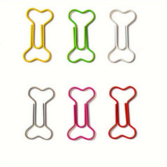21pcs Bone-shaped Cartoon Animal Clips Student Office Bookmarks