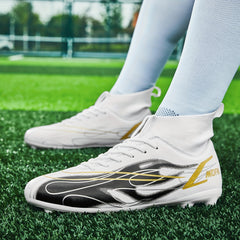 Women's High Top Soccer Cleats Non Slip Spike Shoes