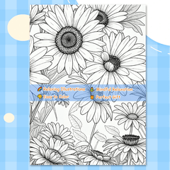 Flowers Adult Coloring Book Pink & Purple Floral Perfect Gift Holidays Birthdays