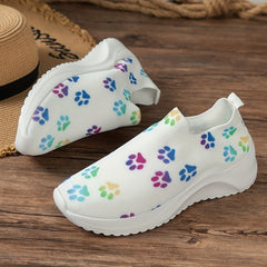 Women's Lightweight Slip On Woven Sneakers Soft Sole Casual Outdoor Shoes