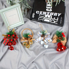 Christmas Bell Pendant Diy Mall Tree Ornament Bow Bell Decoration