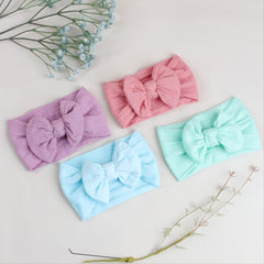 4 Piece Baby Headbands Set Bow Elastic for Newborn & Infants