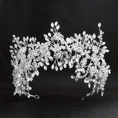 Bridal Rhinestone Flower Headband Set