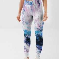 Colorful Print High Waist Yoga Leggings with Butt Lifting Effect