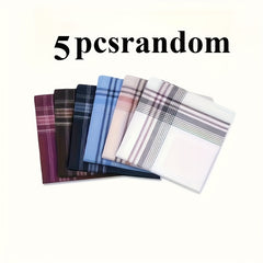 Men's Handkerchiefs Set Soft Geometric Patterns Multicolor 10pcs