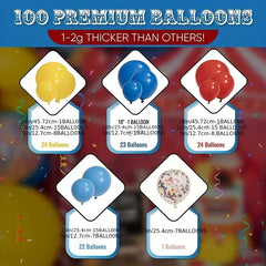 100pcs Clown Balloon Toy Balloon Chain Set Circus Themed Party Decoration