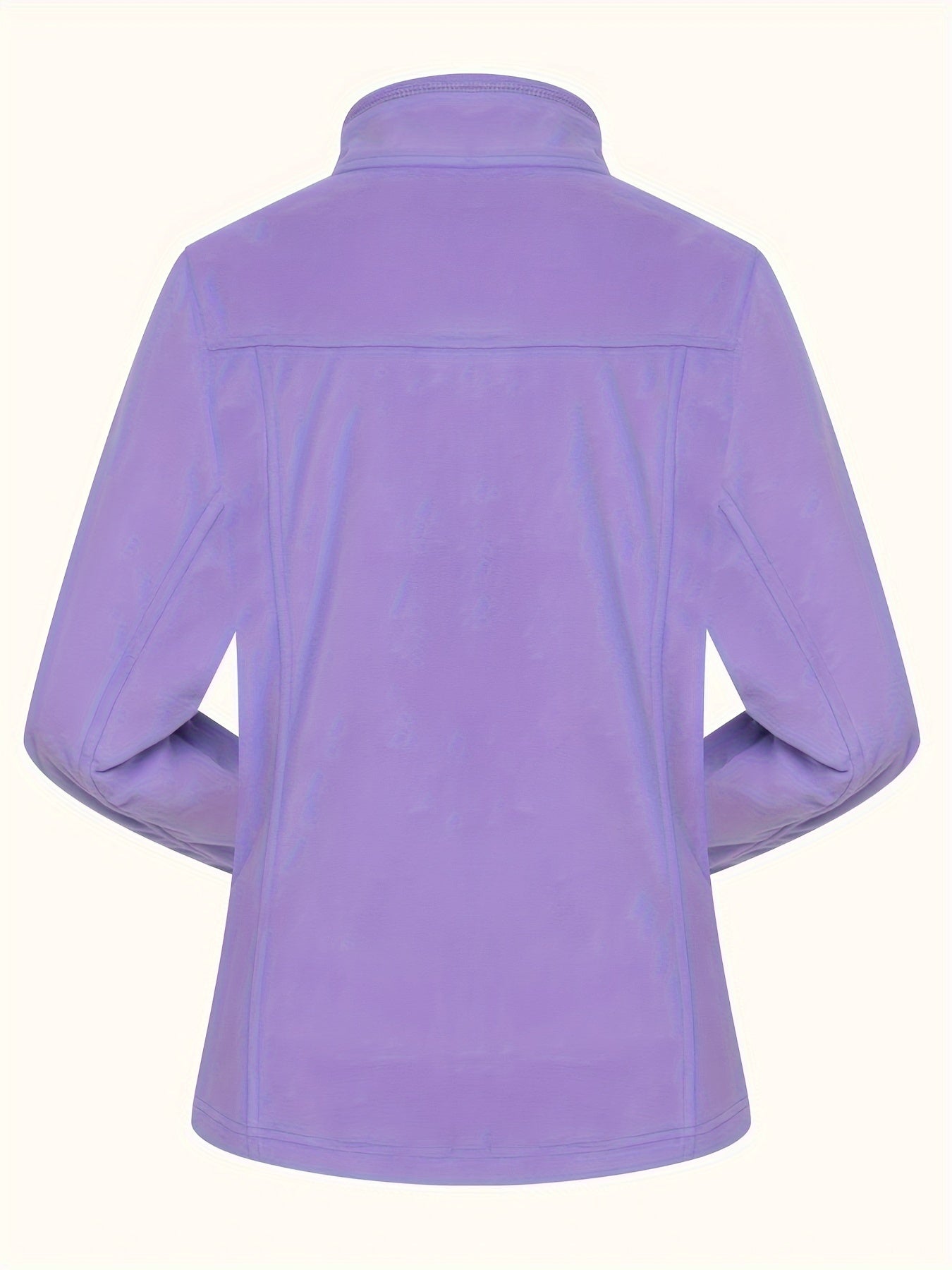 Women's Fleece Zip Thermal Jacket Sports Coat Turtle Neck Activewear