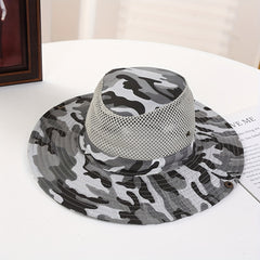 Summer Men's Bucket Hat Large Brim Camouflage Sun Hat
