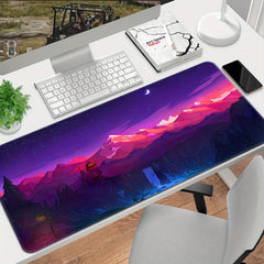 Purple Mountain Pattern Mouse Pad for Gamers