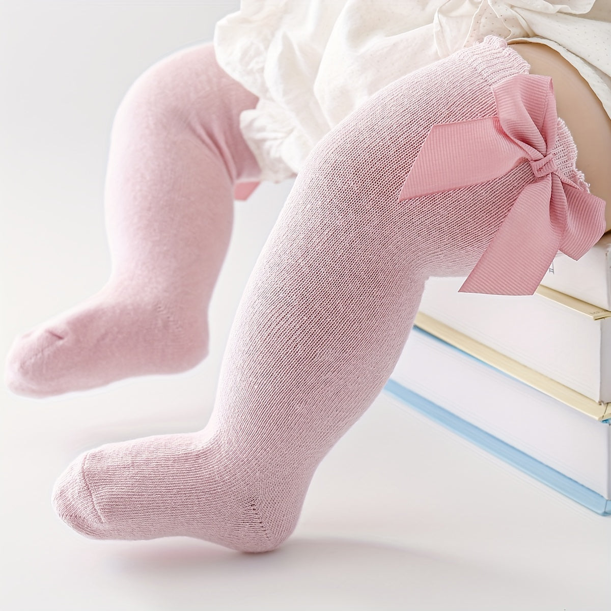 Casual Ruffled Knit Socks for Baby Girls