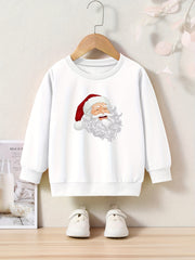 OERYUI Kids Santa Print Pullover Top Spring Fall Christmas Sport