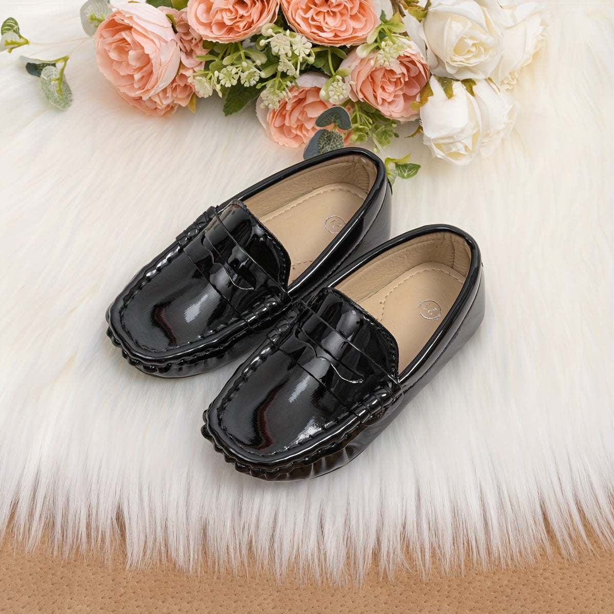 Boys Slip On Loafer Shoes Lightweight Comfortable Non Slip Flat Shoes