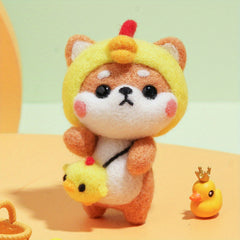 Wool Felting Kit Beginner Animal Dog Shiba DIY Art Craft Kids Adults Pen