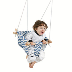 Canvas Baby Swing with Soft Backrest Cushion