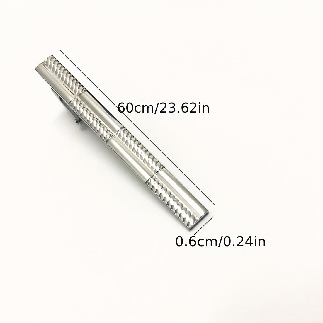 Asymmetrical Cut Pattern Tie Clip Steel