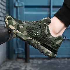 Men's Lace-up Camouflage Sneakers Lightweight Breathable Athletic Shoes