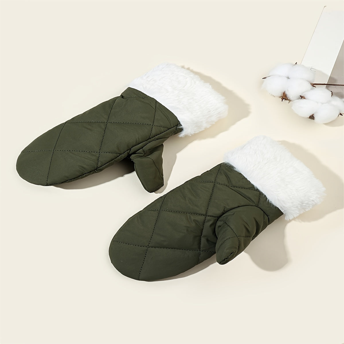 Adult Ski Gloves Autumn Winter Warm Mittens Plush Sports Gloves