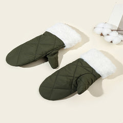 Adult Ski Gloves Autumn Winter Warm Mittens Plush Sports Gloves