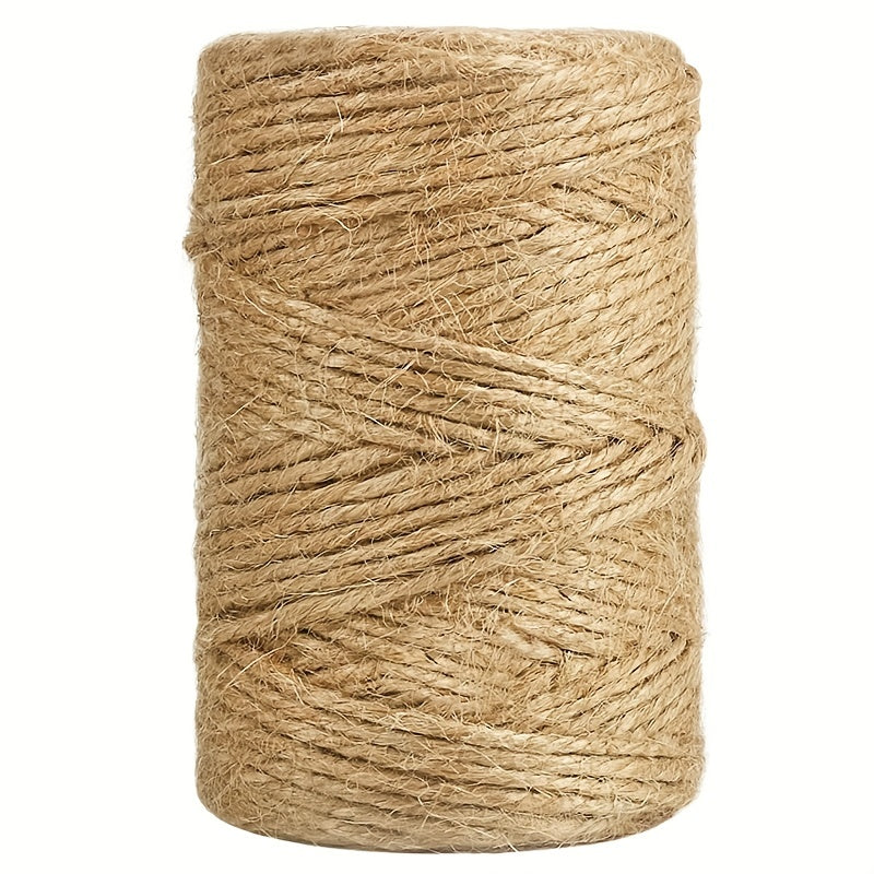 Natural Jute Twine String 2mm - 246 Feet - DIY Crafts Gardening Gift Wrapping