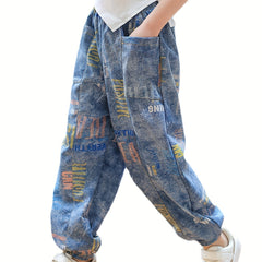 Boys Casual Denim Pants with Pocket for Spring and Autumn