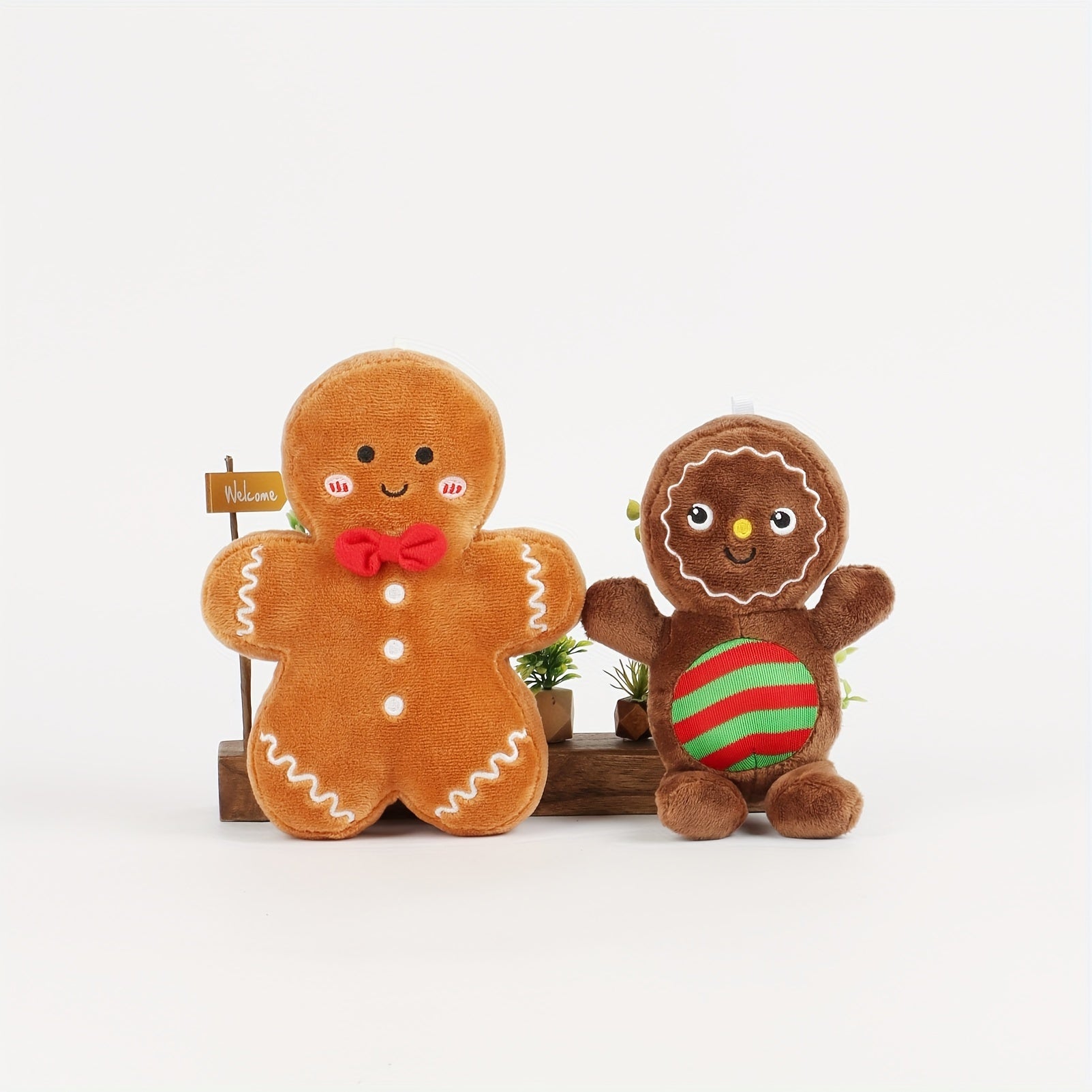6" Gingerbread Man Toy Plush Stuffed Doll Christmas Tree Decoration